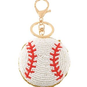 Bead Padded Sports Ball Key Chain